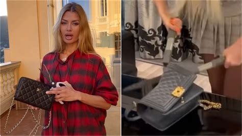 influencers are cutting up their chanel|Russian influencers are cutting up their Chanel handbags in.